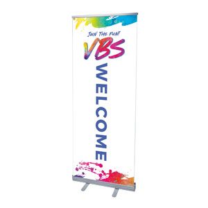 VBS Colored Paint 2'7" x 6'7"  Vinyl Banner