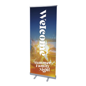 Summer Family Night 2'7" x 6'7"  Vinyl Banner