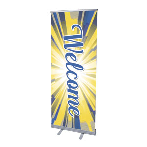 Kids Camp Comic Burst 2'7" x 6'7"  Vinyl Banner