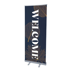 Fall Gold Leaves 2'7" x 6'7"  Vinyl Banner