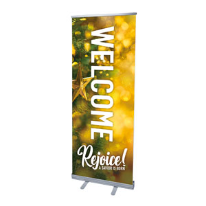 Rejoice Pine 2'7" x 6'7"  Vinyl Banner