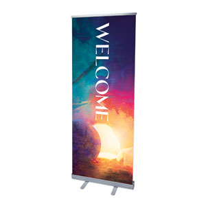 Colorful Open Tomb 2'7" x 6'7"  Vinyl Banner