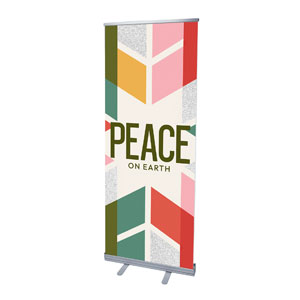 Snowflake Advent Peace 2'7" x 6'7"  Vinyl Banner