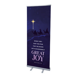 Christmas Story Matthew 2:10 2'7" x 6'7"  Vinyl Banner