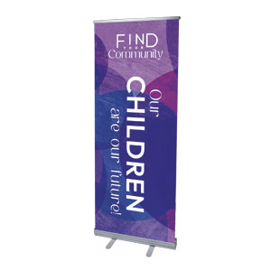 Find Your Community Children 2'7" x 6'7"  Vinyl Banner