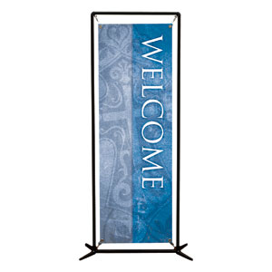 Cross Welcome 2' x 6' Banner