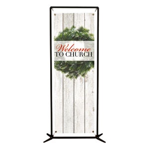 Wreath Set L 2' x 6' Banner