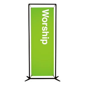 Metro Worship Green 2' x 6' Banner