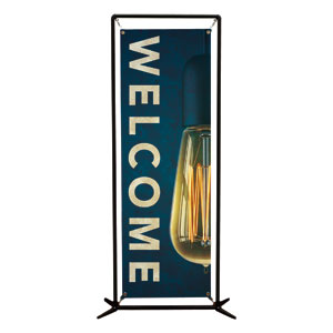 Retro Light Welcome 2' x 6' Banner