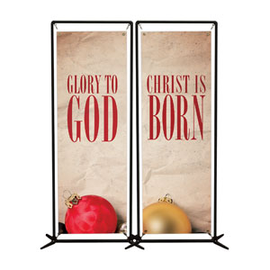 Ornament Pair 2' x 6' Banner