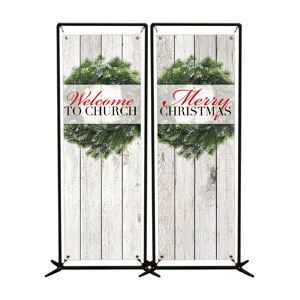 Wreath Pair 2' x 6' Banner