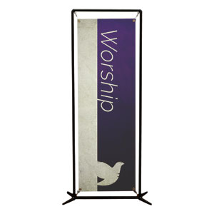 Color Block Worship 2' x 6' Banner