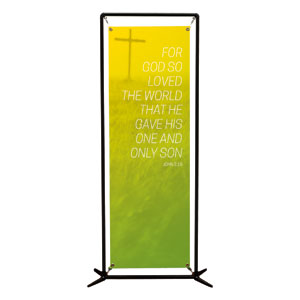 Color Wash John 3:16 2' x 6' Banner