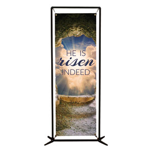 Risen Open Tomb 2' x 6' Banner