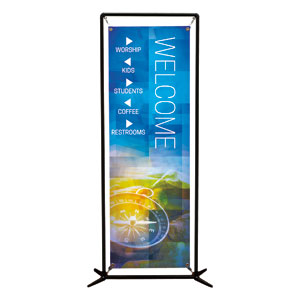 Modern Mosaic Directional 2' x 6' Banner