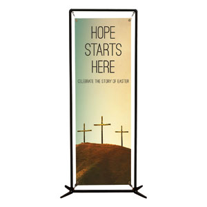 Hope Starts Here Calvary 2' x 6' Banner