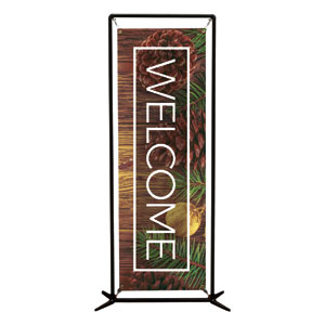 Wooden Slats Winter 2' x 6' Banner