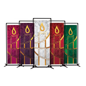 Christmas Candles Set 2' x 6' Banner