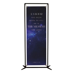 Begins With Christ Manger Scripture 2' x 6' Banner