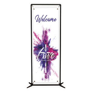 Love Never Fails 2' x 6' Banner