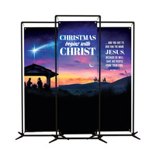 Christmas Begins Star Triptych 