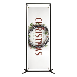 Christmas Crown Wreath 2' x 6' Banner