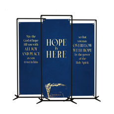 Hope is Here Gold Triptych 