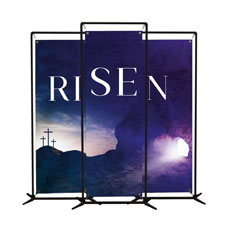 Risen Cross Tomb Triptych 