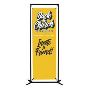 Back to Church Sunday Celebration Invite 2' x 6' Banner