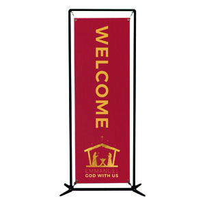 Emmanuel God with Us 2' x 6' Banner