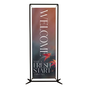 Fresh Start Red Leaves 2' x 6' Banner