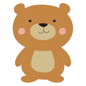 Woodland Friends Bear StickUp