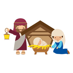 Children's Nativity Scene StickUp