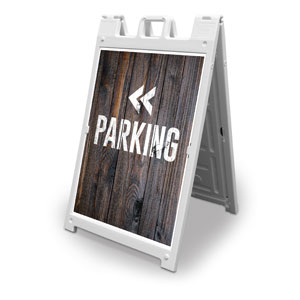 Dark Wood Parking 2' x 3' Street Sign Banners