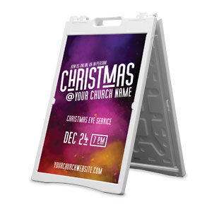 Dark Smoke Christmas 2' x 3' Street Sign Banners