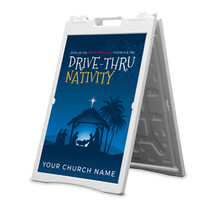 Drive-Thru Christmas Nativity 2' x 3' Street Sign Banners