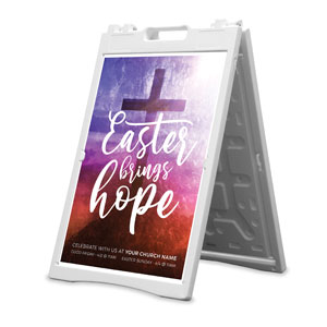 Easter Brings Hope Cross 2' x 3' Street Sign Banners