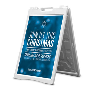 Join Us Christmas Bokeh 2' x 3' Street Sign Banners