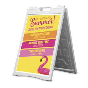 Summer Flamingo 2' x 3' Street Sign Banners