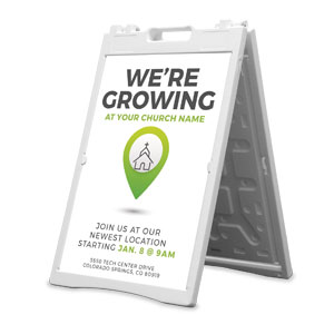 We're Growing 2' x 3' Street Sign Banners