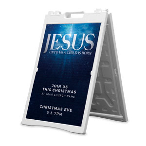 Jesus Unto Us 2' x 3' Street Sign Banners