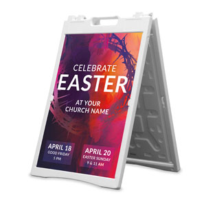 Vibrant Paint Easter 2' x 3' Street Sign Banners