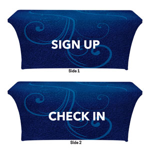 Flourish Sign Up Check In Stretch Table Covers