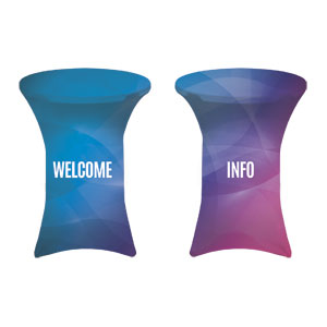 Bright Gradient Welcome Information Stretch Table Covers