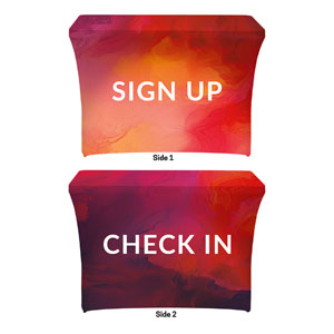 Vibrant Paint Sign Up Check In Stretch Table Covers