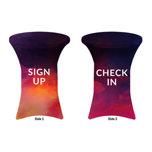 Vibrant Paint Sign Up Check In Stretch Table Covers