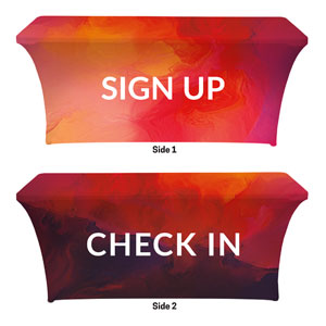 Vibrant Paint Sign Up Check In Stretch Table Covers