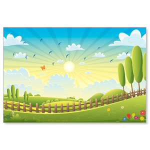 Bright Meadow Wall Scene StickUp