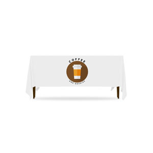 Burlap Coffee 6'  Table Throws