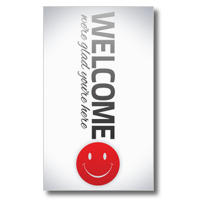 Pin Stripe Welcome 3 x 5 Vinyl Banner